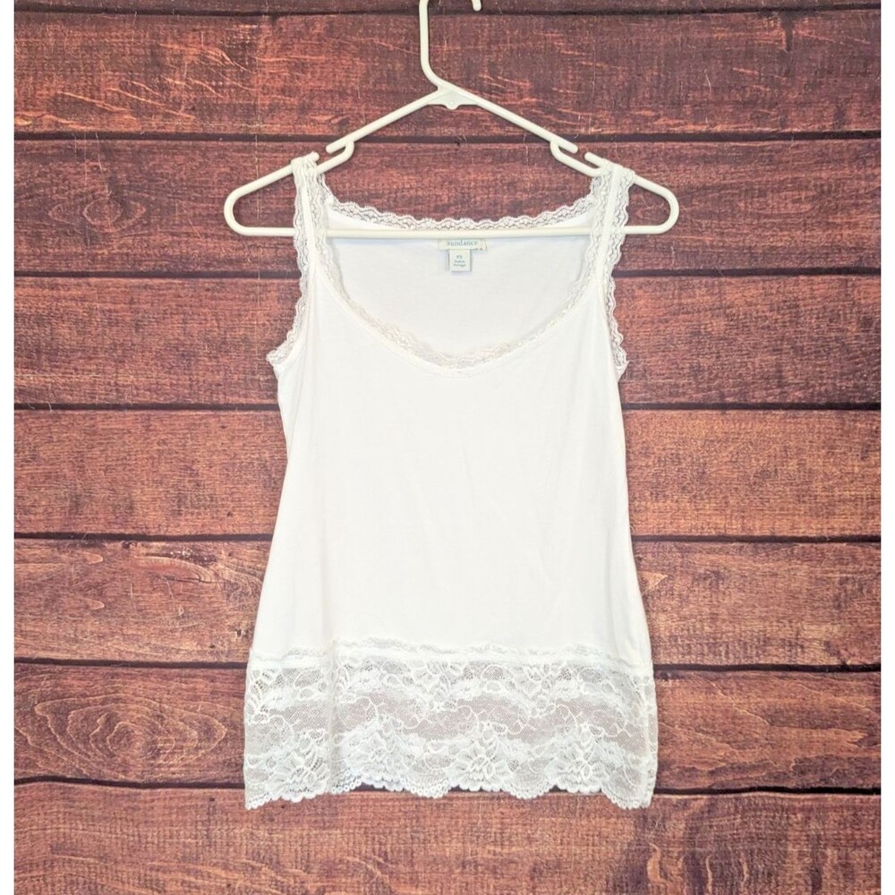 Sundance Y2K Style Lace Trim Layer Elan Tank Size PS White Whimsy‎ Fairy